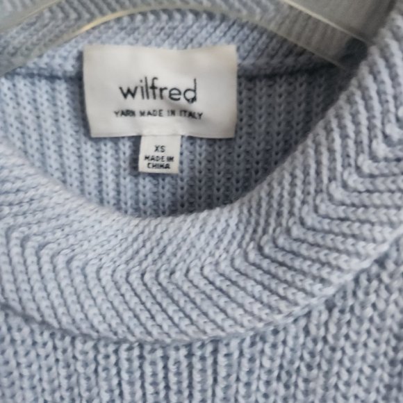 *SOLD* ARITZIA | WILFRED 100% wool Palmier sweater tunic blue sleeveless sz XS - Picture 4 of 6
